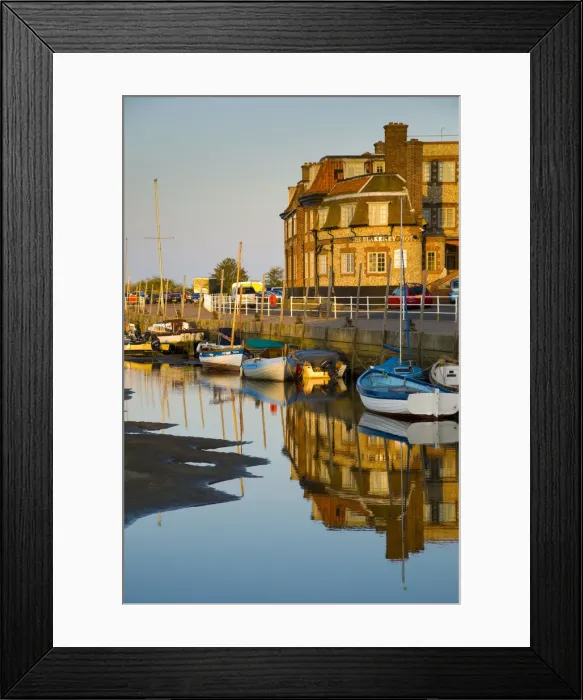 Framed Print : UK, England, Norfolk, Blakeney, The Harbour on Agar Creek Framed Print : UK, England, Norfolk, Blakeney, The Harbour on Agar Creek