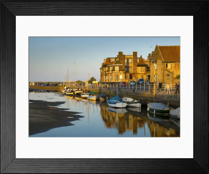 Framed Print : UK, England, Norfolk, Blakeney, The Harbour on Agar Creek