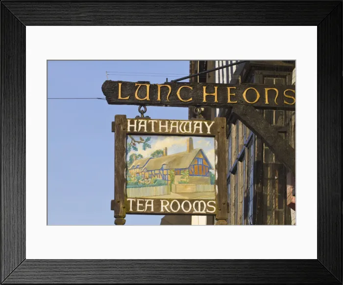 Framed Print : England, Warwickshire, Stratford-upon-Avon, High Street, Hathaway Tea Rooms Framed Print : England, Warwickshire, Stratford-upon-Avon, High Street, Hathaway Tea Rooms