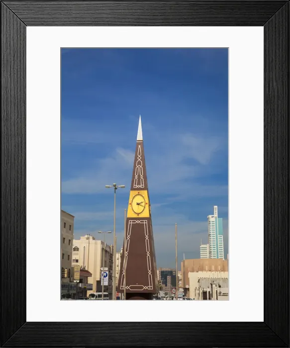 Framed Print : Bahrain, Manama, Clock tower on Exhibitions Road Framed Print : Bahrain, Manama, Clock tower on Exhibitions Road