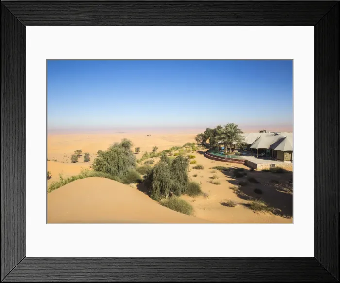 Framed Print : United Arab Emirates, Abu Dhabi, Al Ain, Remah Desert, Luxury villas at Telal Resort Framed Print : United Arab Emirates, Abu Dhabi, Al Ain, Remah Desert, Luxury villas at Telal Resort