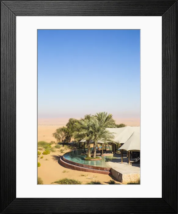 Framed Print : United Arab Emirates, Abu Dhabi, Al Ain, Remah Desert, Luxury villas at Telal Resort Framed Print : United Arab Emirates, Abu Dhabi, Al Ain, Remah Desert, Luxury villas at Telal Resort