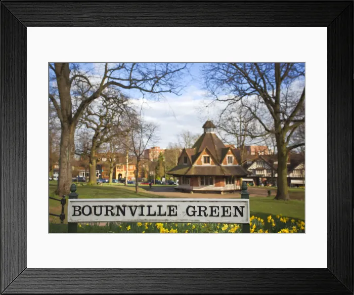 Framed Print : UK, England, West Midlands, Birmingham, Bournville, Daffodils on Bournville Village Framed Print : UK, England, West Midlands, Birmingham, Bournville, Daffodils on Bournville Village