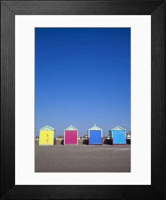 Framed Print : UK, England, Sussex, Hove, Beach huts