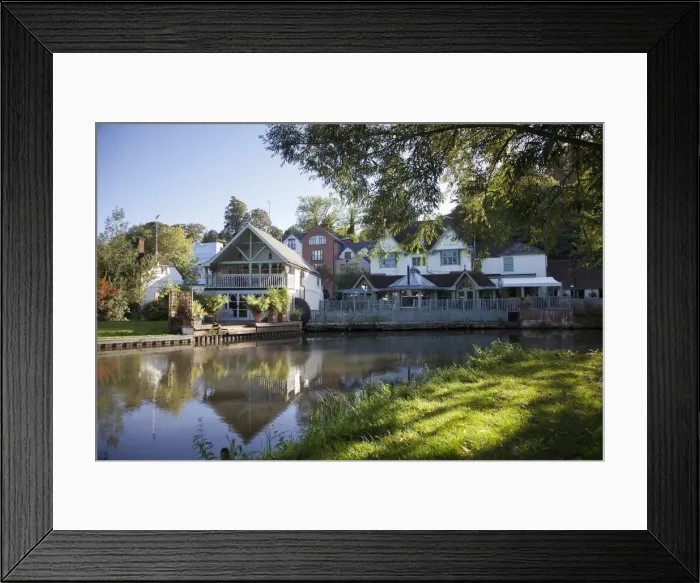 Framed Print : River Wey, Guildford, Surrey, England, UK Framed Print : River Wey, Guildford, Surrey, England, UK