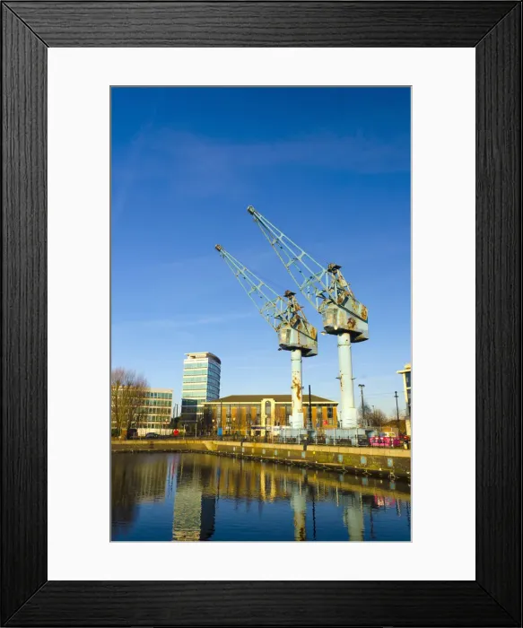 Framed Print : UK, England, Greater Manchester, Salford, Salford Quays, Ontario Basin, disused dock Framed Print : UK, England, Greater Manchester, Salford, Salford Quays, Ontario Basin, disused dock