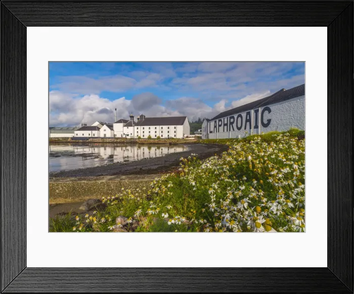 Framed Print : UK, Scotland, Argyll and Bute, Islay, Loch Laphroaig, Laphroaig Whisky Distillery