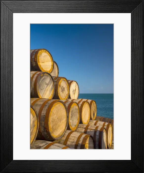Framed Print : UK, Scotland, Argyll and Bute, Islay, Port Askaig, Bunnahabhain Whisky Distillery, Casks