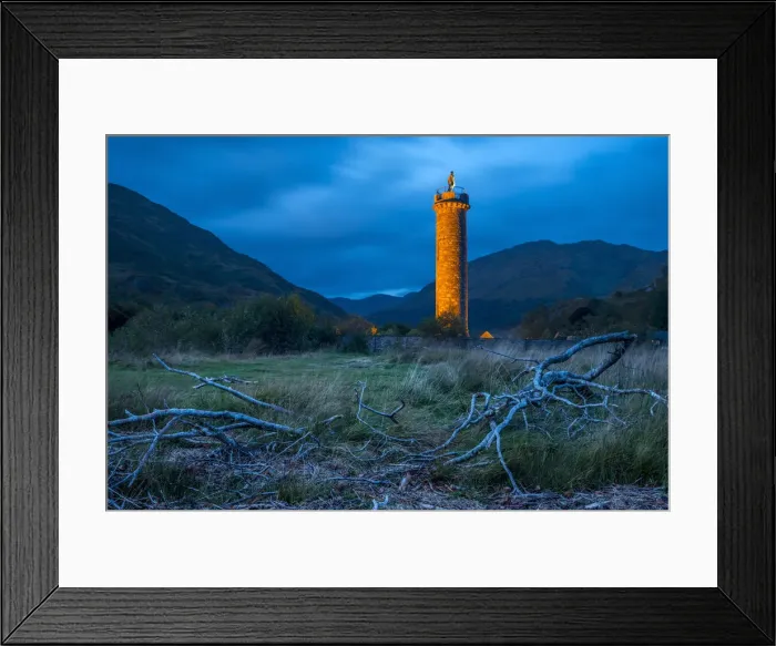 Framed Print : UK, Scotland, Highland, Loch Shiel, Glenfinnan, Glenfinnan Monument to the 1745 landing