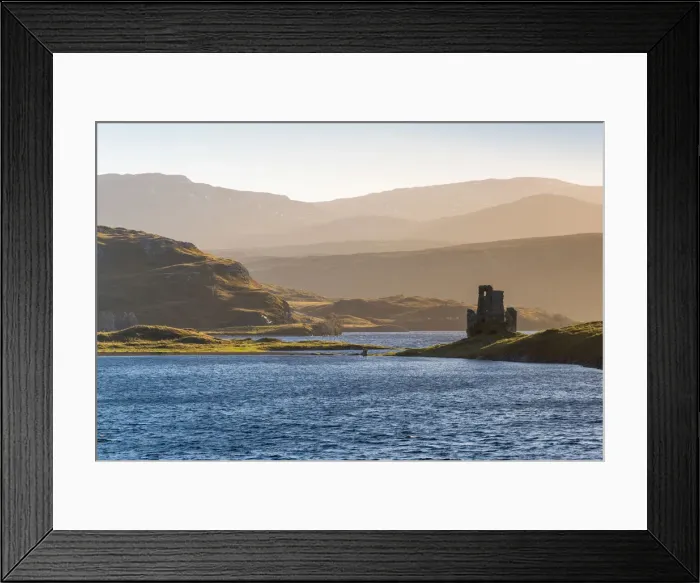 Framed Print : UK, Scotland, Highland, Sutherland, Lochinver, Loch Assynt, Ardvreck Castle Framed Print : UK, Scotland, Highland, Sutherland, Lochinver, Loch Assynt, Ardvreck Castle