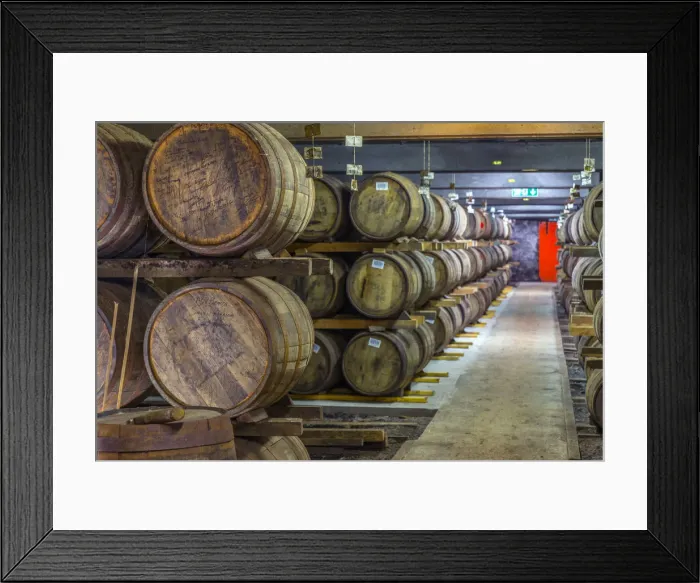 Framed Print : UK, Scotland, Argyll and Bute, Islay, Laphroaig Whisky Distillery, Casks Framed Print : UK, Scotland, Argyll and Bute, Islay, Laphroaig Whisky Distillery, Casks