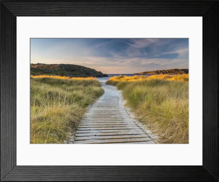 Framed Print : UK, Scotland, Highland, Sutherland, Achmelvich, Achmelvich Beach, Boardwalk Framed Print : UK, Scotland, Highland, Sutherland, Achmelvich, Achmelvich Beach, Boardwalk
