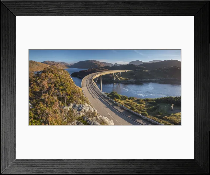 Framed Print : UK, Scotland, Highland, Sutherland, Loch a Chairn Bhain, Kylesku, Kylesku Bridge Framed Print : UK, Scotland, Highland, Sutherland, Loch a Chairn Bhain, Kylesku, Kylesku Bridge