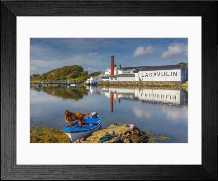 Framed Print : UK, Scotland, Argyll and Bute, Islay, Lagavulin Bay, Lagavulin Whisky Distillery Framed Print : UK, Scotland, Argyll and Bute, Islay, Lagavulin Bay, Lagavulin Whisky Distillery