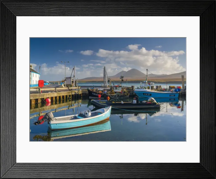 Framed Print : UK, Scotland, Argyll and Bute, Islay, Port Askaig with Isle of Jura, Paps of Jura