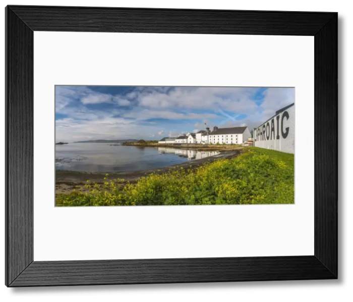 Framed Print : UK, Scotland, Argyll and Bute, Islay, Loch Laphroaig, Laphroaig Whisky Distillery Framed Print : UK, Scotland, Argyll and Bute, Islay, Loch Laphroaig, Laphroaig Whisky Distillery