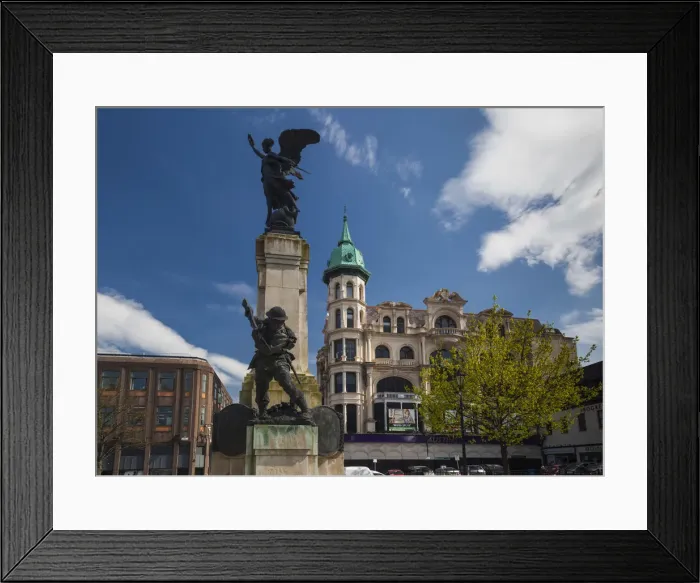 Framed Print : UK, Northern Ireland, County Londonderry, Derry, War Memorial in The Diamond Framed Print : UK, Northern Ireland, County Londonderry, Derry, War Memorial in The Diamond