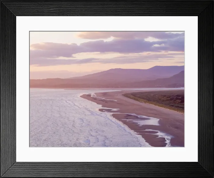 Framed Print : UK, Wales, Gwynedd, Harlech, Harlech Beach, Snowdonia beyond Framed Print : UK, Wales, Gwynedd, Harlech, Harlech Beach, Snowdonia beyond