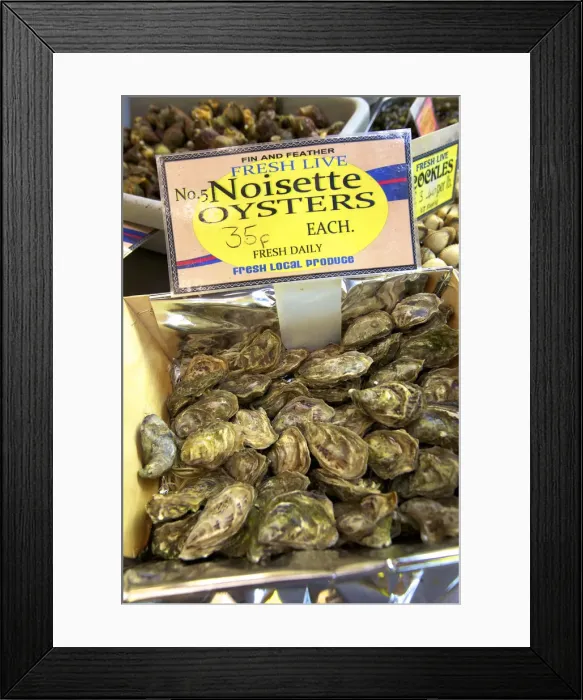 Framed Print : Noisette Oysters, Jersey, Channel Islands