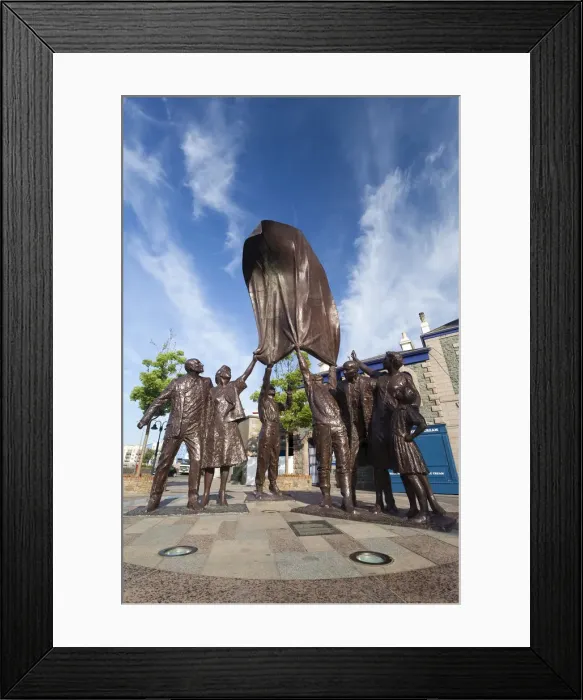 Framed Print : Sculpture in Liberation Square, St Helier, Jersey Framed Print : Sculpture in Liberation Square, St Helier, Jersey