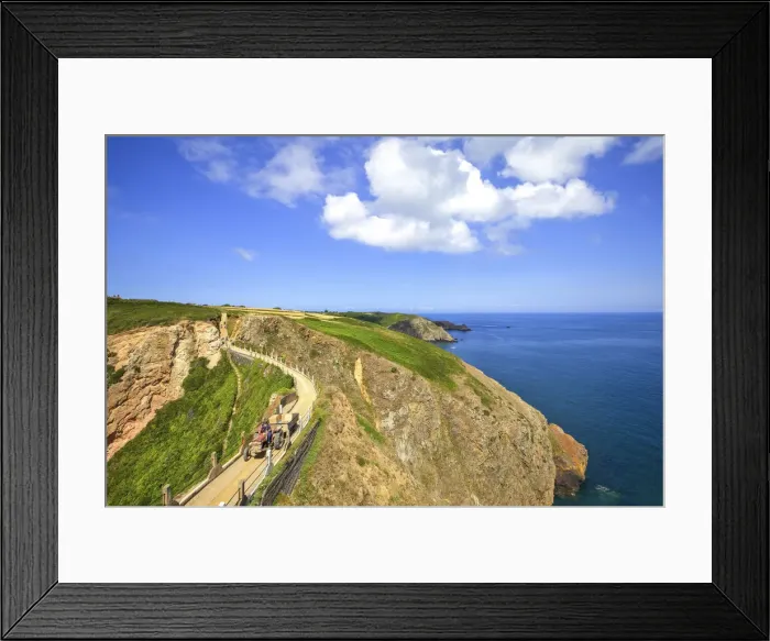 Framed Print : Tractor On La Coupée, Sark, Channel Islands, United Kingdom Framed Print : Tractor On La Coupée, Sark, Channel Islands, United Kingdom