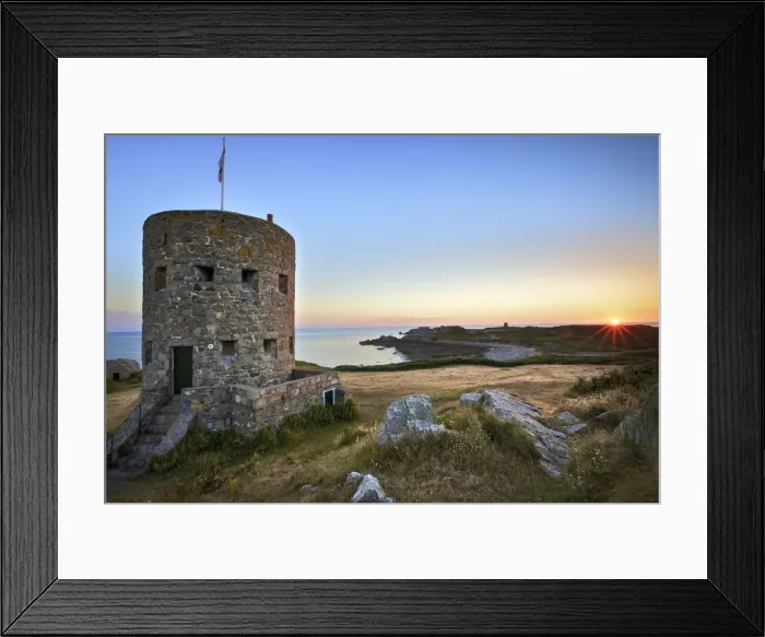 Framed Print : Sunrise At Martello Tower No 5, L Ancresse Bay, Guernsey, Channel Islands
