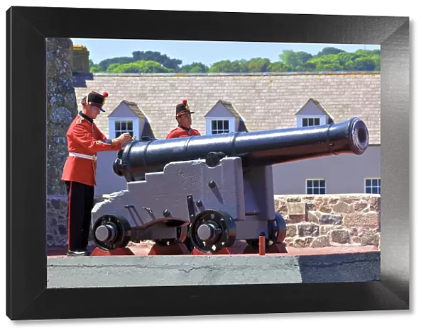 Firing The Noon Day Gun At Castle Cornet, St. Peter Port, Guernsey, Channel Islands