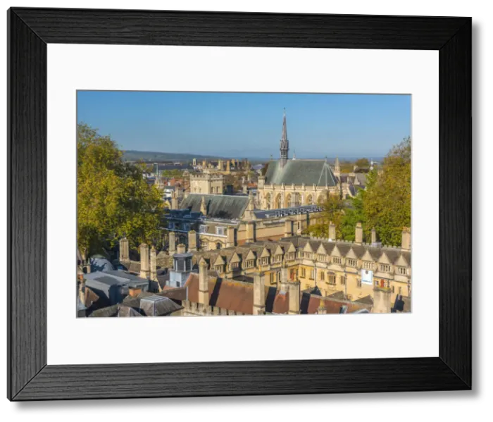 Framed Print : UK, England, Oxfordshire, Oxford, University of Oxford, Brasenose College and Exeter Framed Print : UK, England, Oxfordshire, Oxford, University of Oxford, Brasenose College and Exeter