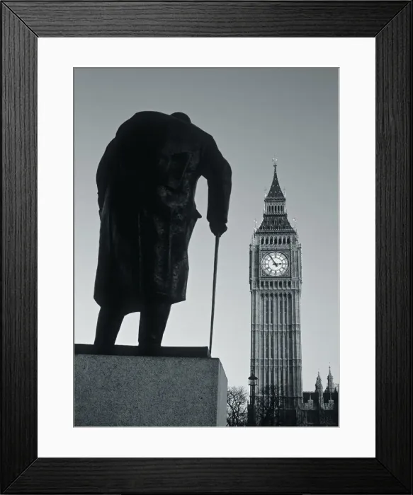 Framed Print : Parliament and Churchill statue, London, England Framed Print : Parliament and Churchill statue, London, England