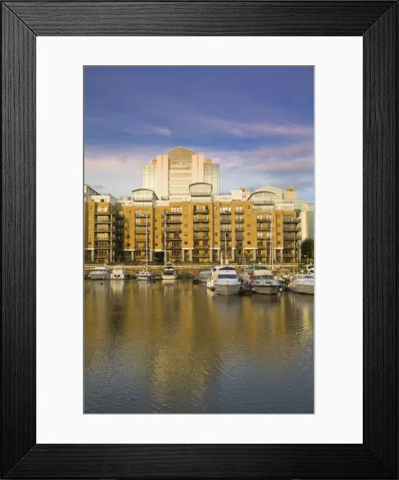 Framed Print : England, London, Wapping, St. Catherines dock, Yachts & appartments Framed Print : England, London, Wapping, St. Catherines dock, Yachts & appartments