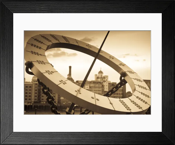 Framed Print : England, London, Wapping, Equinoctial sundial Framed Print : England, London, Wapping, Equinoctial sundial