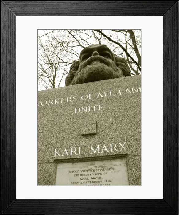 Framed Print : Karl Marx grave, Highgate Cemetery, London, England Framed Print : Karl Marx grave, Highgate Cemetery, London, England