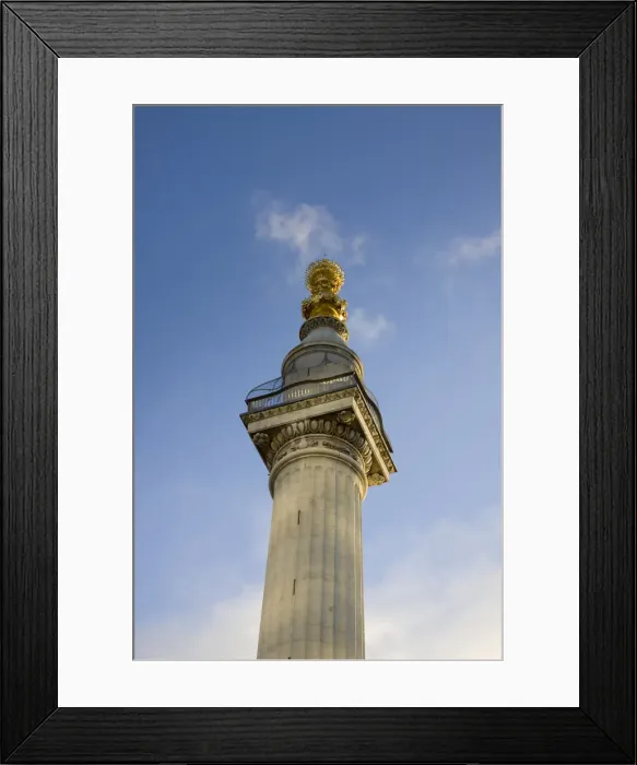 Framed Print : The Monument, London, England Framed Print : The Monument, London, England