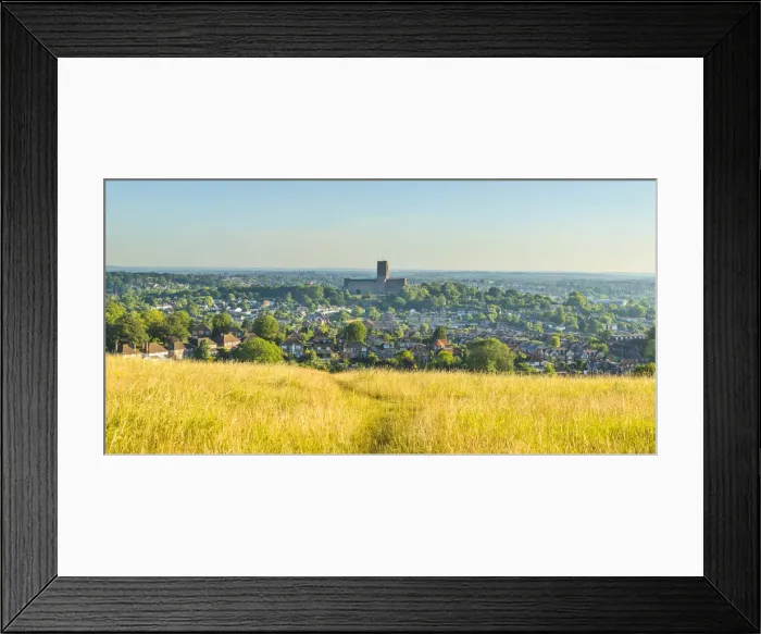 Framed Print : Cathedral and view over the town of Guildford, Surrey, England, UK Framed Print : Cathedral and view over the town of Guildford, Surrey, England, UK