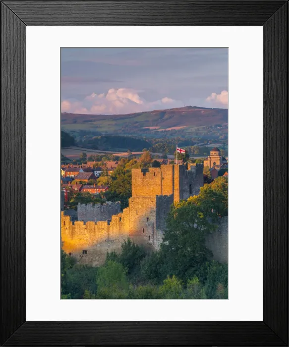 Framed Print : UK, England, Shropshire, Ludlow, Ludlow Castle at Sunset Framed Print : UK, England, Shropshire, Ludlow, Ludlow Castle at Sunset