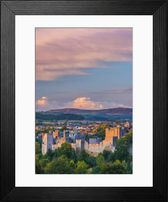 Framed Print : UK, England, Shropshire, Ludlow, Ludlow Castle at Sunset Framed Print : UK, England, Shropshire, Ludlow, Ludlow Castle at Sunset