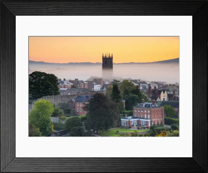Framed Print : UK, England, Shropshire, Ludlow, St Laurences Church at Sunrise Framed Print : UK, England, Shropshire, Ludlow, St Laurences Church at Sunrise