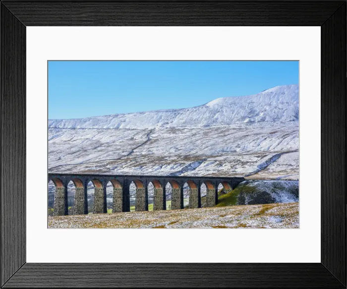 Framed Print : UK, England, North Yorkshire, Ribblehead Viaduct and Whernside mountain, one of Framed Print : UK, England, North Yorkshire, Ribblehead Viaduct and Whernside mountain, one of