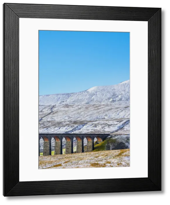 Framed Print : UK, England, North Yorkshire, Ribblehead Viaduct and Whernside mountain, one of Framed Print : UK, England, North Yorkshire, Ribblehead Viaduct and Whernside mountain, one of
