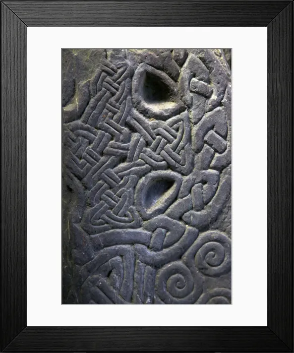 Framed Print : Early Christian Slabs, Maughold Church, Maughold, Isle of Man Framed Print : Early Christian Slabs, Maughold Church, Maughold, Isle of Man