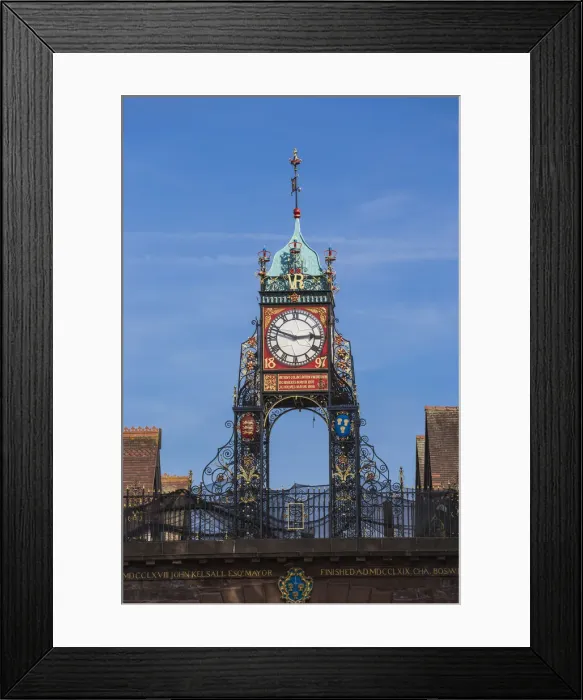 Framed Print : United Kingdom, England, Cheshire, Chester, Eastgate & Eastgate Clock Framed Print : United Kingdom, England, Cheshire, Chester, Eastgate & Eastgate Clock