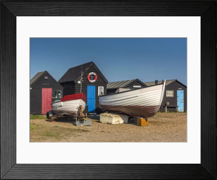Framed Print : UK, England, Suffolk, Southwold, River Blyth, Fishermens Huts