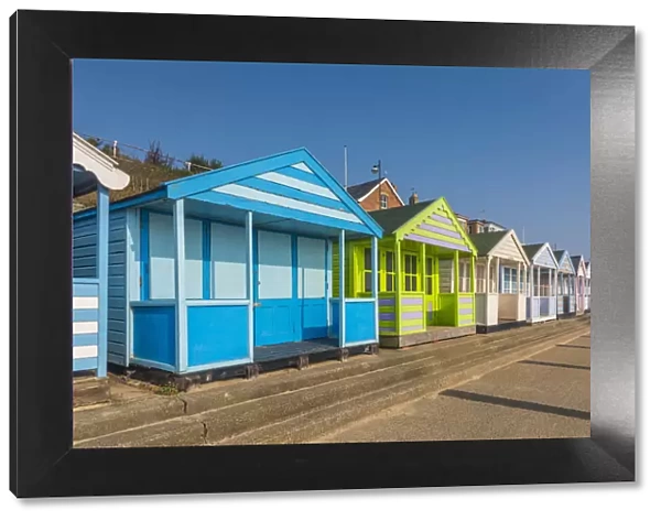 UK, England, Suffolk, Southwold, Promenade, Beach Huts