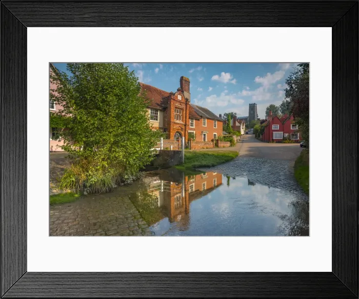 Framed Print : UK, England, Suffolk, Kersey, Church Hill, St Marys Church, The Old River House Framed Print : UK, England, Suffolk, Kersey, Church Hill, St Marys Church, The Old River House