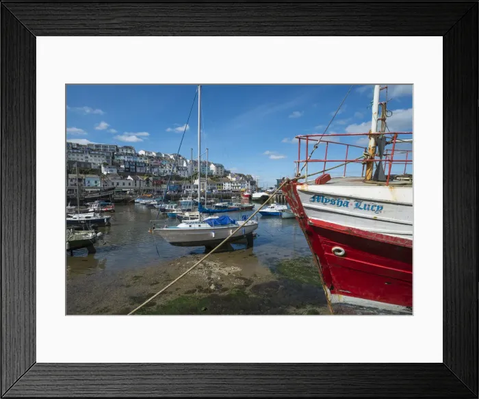 Framed Print : Brixham harbour, Devon, England, UK Framed Print : Brixham harbour, Devon, England, UK