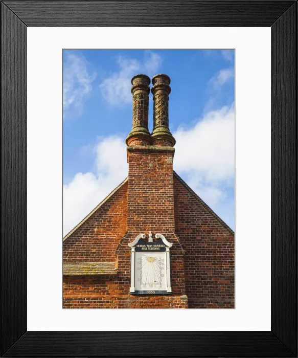 Framed Print : UK, England, Suffolk, Aldeburgh, Sundial on The Moot Hall Framed Print : UK, England, Suffolk, Aldeburgh, Sundial on The Moot Hall