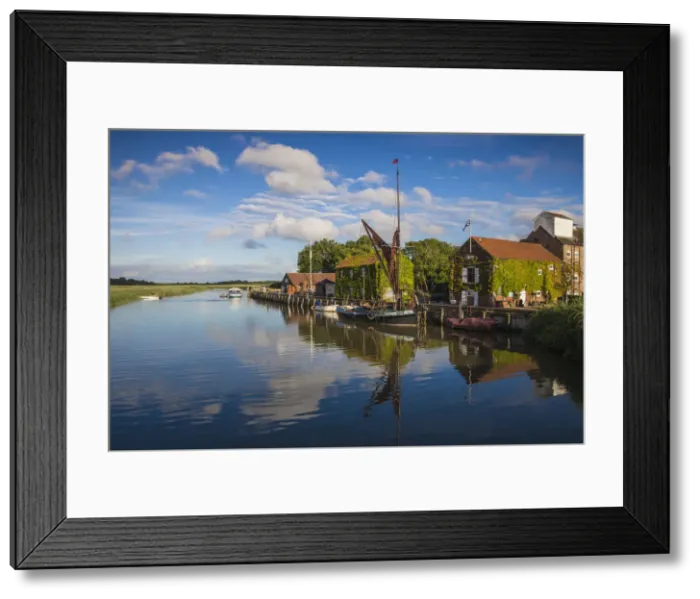 Framed Print : UK, England, Suffolk, Snape, Snape Maltings an arts and shopping complex on the banks Framed Print : UK, England, Suffolk, Snape, Snape Maltings an arts and shopping complex on the banks
