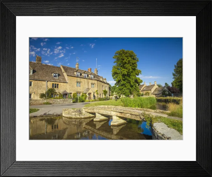 Framed Print : UK, England, Gloucestershire, Cotswolds, Lower Slaughter village Framed Print : UK, England, Gloucestershire, Cotswolds, Lower Slaughter village