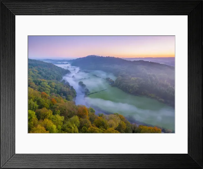 Framed Print : UK, England, Herefordshire, view north along River Wye from Symonds Yat Rock Framed Print : UK, England, Herefordshire, view north along River Wye from Symonds Yat Rock