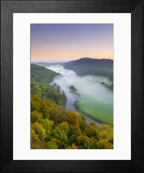 Framed Print : UK, England, Herefordshire, view north along River Wye from Symonds Yat Rock Framed Print : UK, England, Herefordshire, view north along River Wye from Symonds Yat Rock